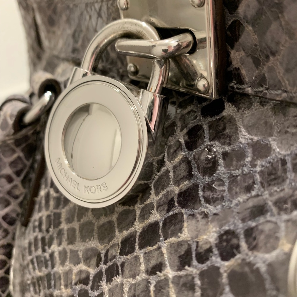 Michael Kors Large Gray Python Hamilton - image 5